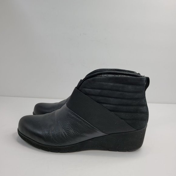 Aetrex Adele Women's Black Leather Ankle Boots US Size 9 EU 40 - Picture 2 of 8